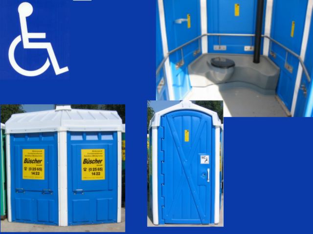 Rollstuhlbefahrbare WC-Kabine